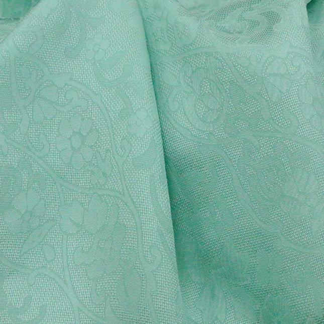 HLCECQAN - Handmade 19 Momme HUALUO Jacquard Mud Silk Fabric (Openwork texture) - 135cm by the Yard