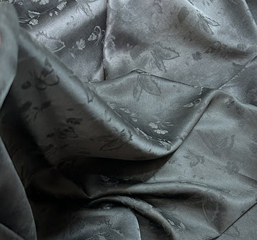 HLHLHIRO - Handmade 26 Momme HUALUO Jacquard Mud Silk Fabric (Openwork texture) - 110cm by the Yard