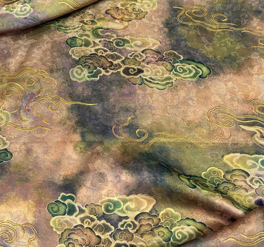 HLJDOUY - Handmade 25 Momme HUALUO Jacquard Mud Silk Fabric (Openwork texture) - 112cm by the Yard