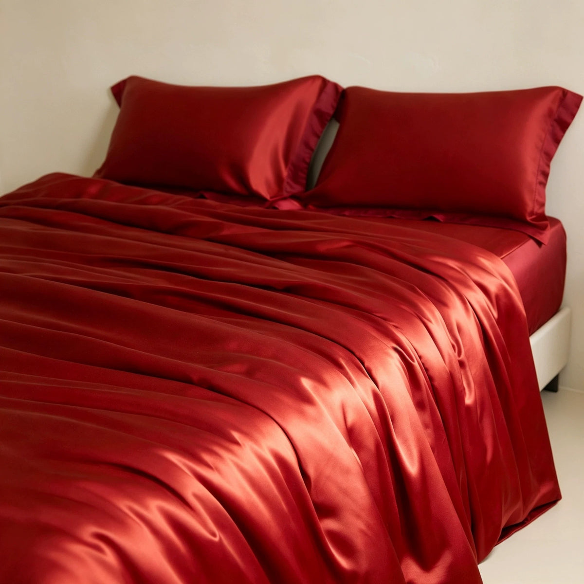 ROSE RED 100% Silk Bedding set