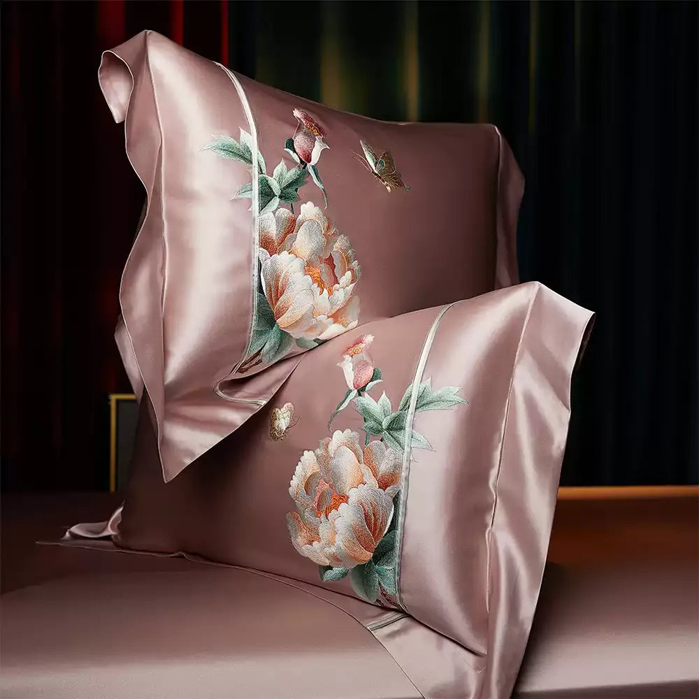 35 Momme Lotus Pink Silk Bedding Set