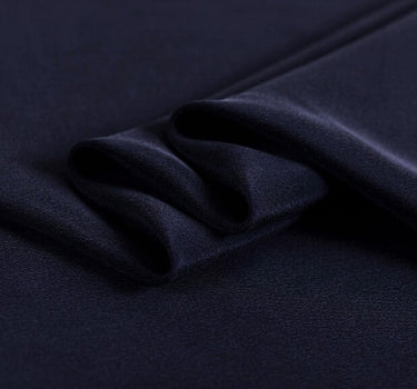 30 momme Black Navy blue Heavy Silk Crepe de Chine Fabric - 140cm wide by 1 Yard