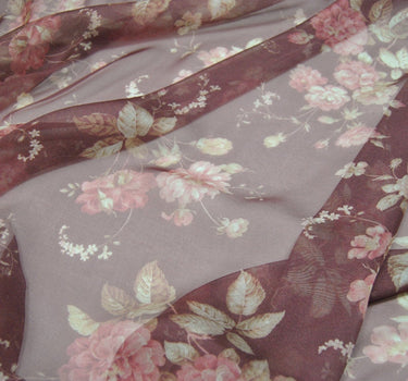 FUGUHUA - 5.5 Momme Silk Chiffon Fabric - 140cm wide by the Yard