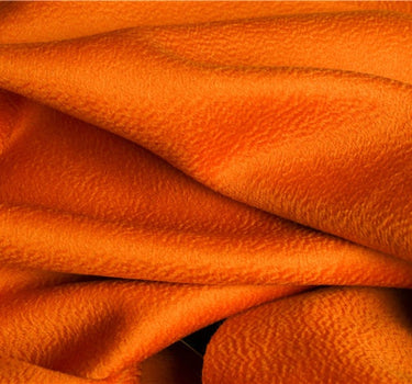 Orange Double Faced Water Corrugated Cashmere Wool Fabric - 150cm wide by the Yard