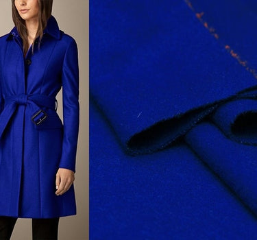 Royal Blue Double Faced Cashmere Wool Fabric - 150cm wide by the Yard