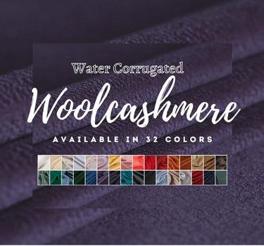 32 Colors Double Faced Water Corrugated Silk Cashmere Wool Fabric - 150cm wide by the Yard