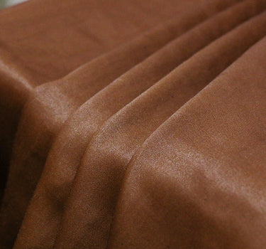 Plant Dyed Brown Red Silk Cotton Blend Fabric By the Yard