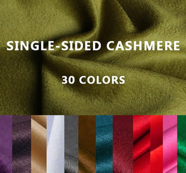 30 COLORS Single-Sided 45% Cashmere Fabric - 150cm wide by the Yard