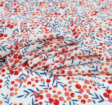 BERRY - 16 Momme Crepe De Chine Silk Fabric By the Yard