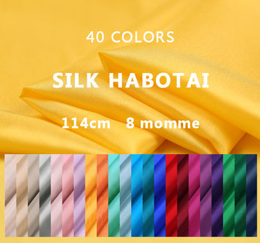 40 Solid Colors - 8 Momme Habotai Silk Fabric for Prom Dresses - 114cm wide by the Yard