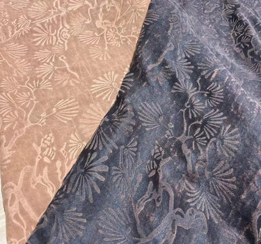 SHANHUA - 40 Momme Jacquard Plant Dye Mud Silk Fabric - 110cm wide by the Yard