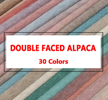 30 Colors - Mixed Colors Double Faced Alpaca Wool Fabric - 150cm wide by the Yard