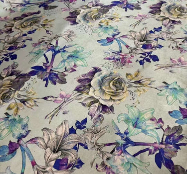 MHUICUII - 50 Momme Handmade PIZI Mud Silk Satin Fabric - 110cm wide by the Yard